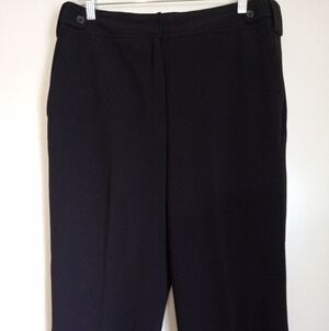 Larry Levine cropped black pants women size 8